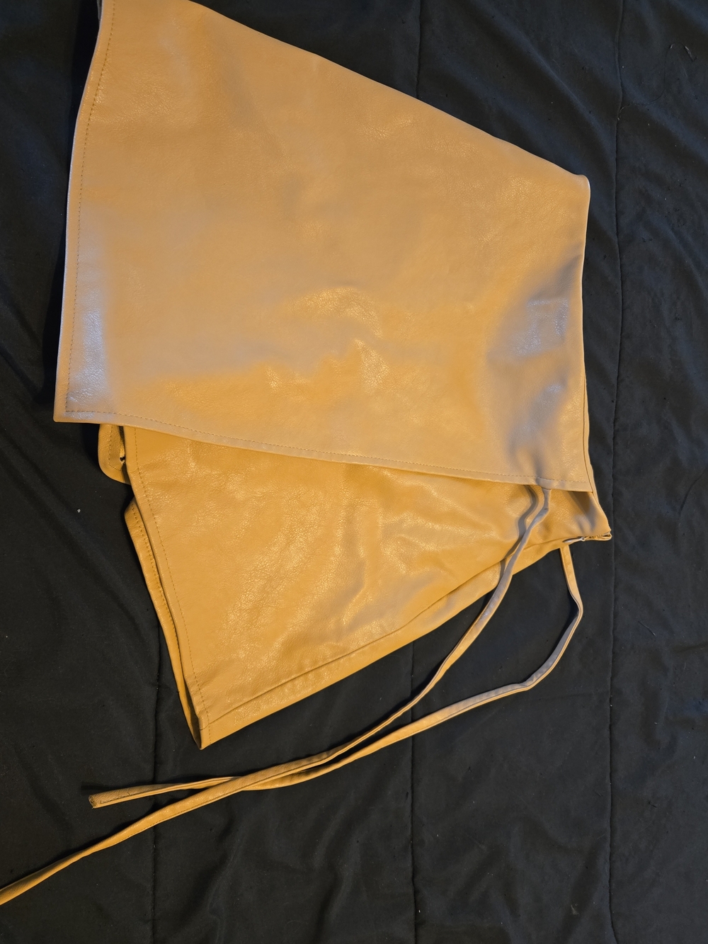 Zara Camel Tan Faux Leather Mini Skirt XS